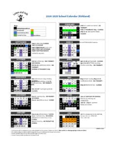 Listen and Talk 2024-2025 Kirkland Classroom Families Calendar